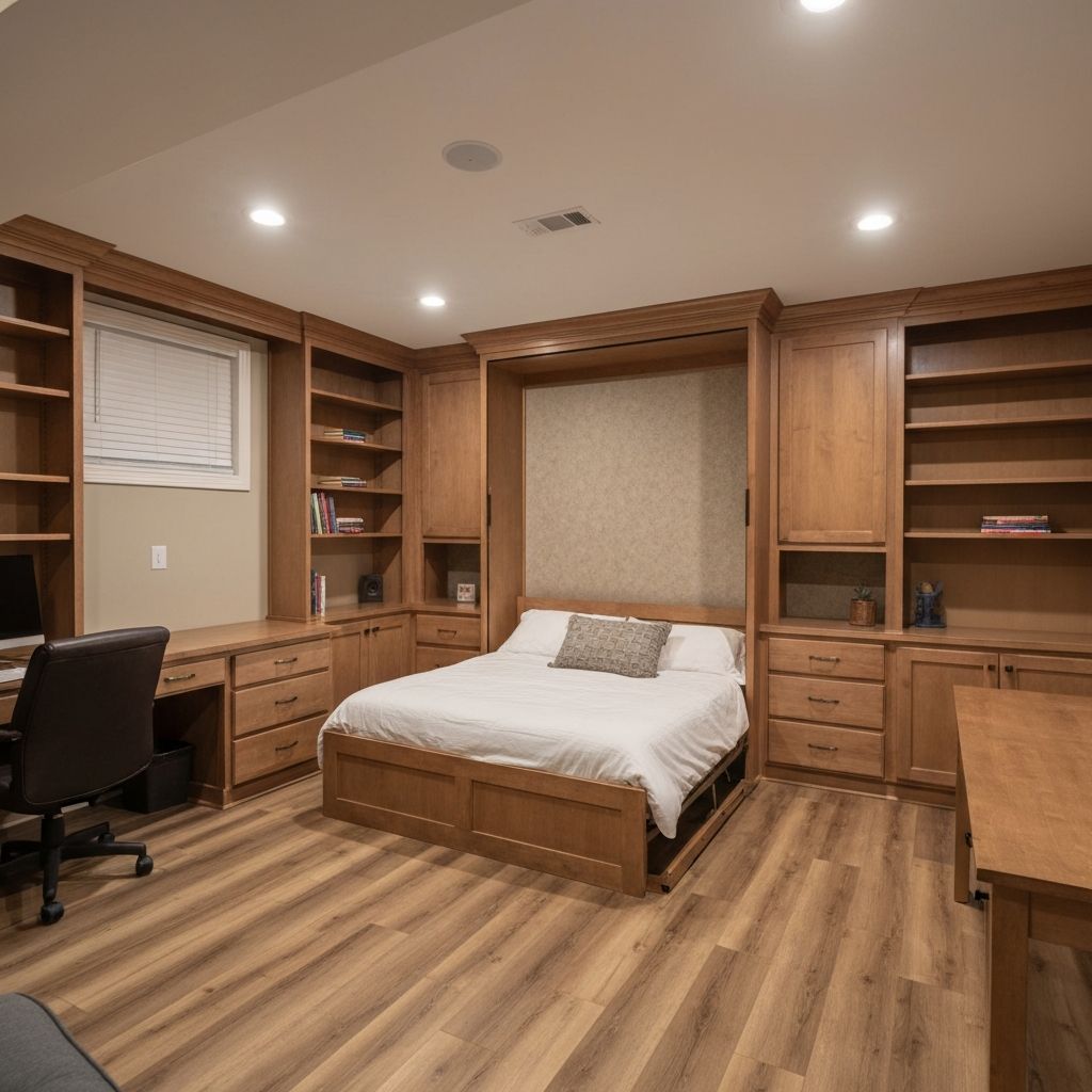 Basement home office and guest suite — Rockville, MD